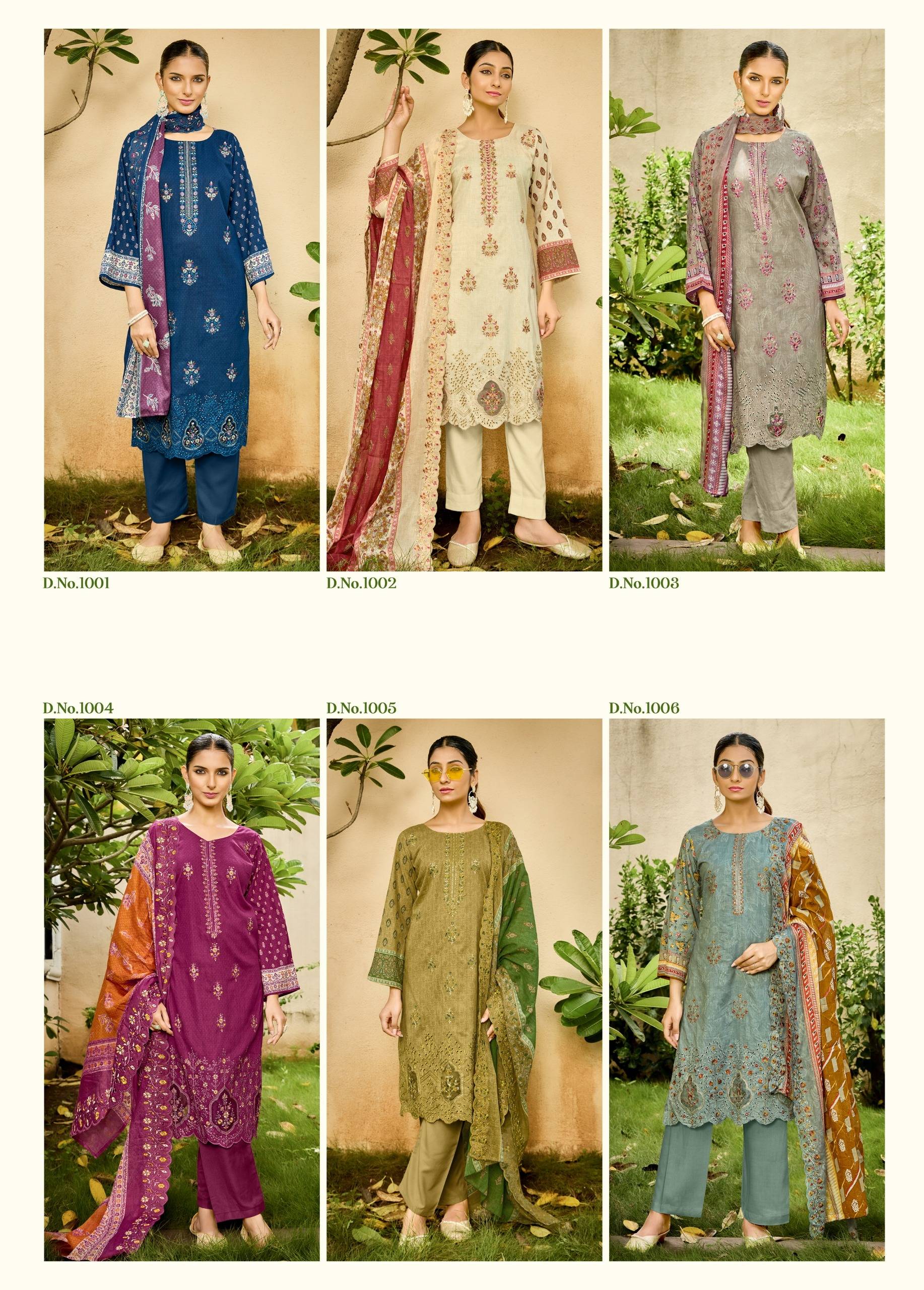 AAFREEN BY KAVYA‎‎ KALA 1001 To 1006 Series Beautiful Festive Suits Stylish Fancy Colorful Casual Wear & Ethnic Wear Lawn Cotton Print Dresses At Wholesale Price